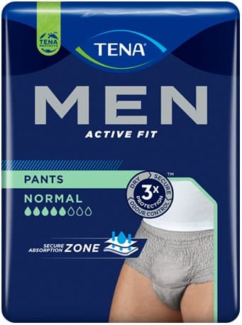 TENA Men Active Fit Pants Gris Taille S/M – Slip d'incontinence