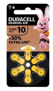 Duracell Easy Tab 10 Jaune – Piles pour appareils auditifs