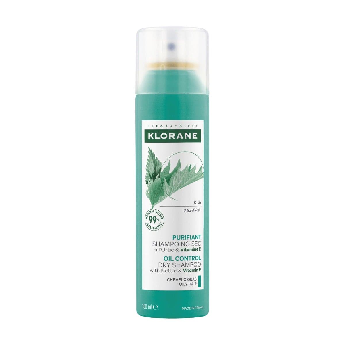 Klorane Shampooing Sec à l'Ortie – 150 ml pour cheveux gras
