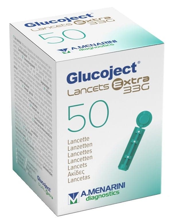 Glucoject Lancets EX G33 – 50 pièces
