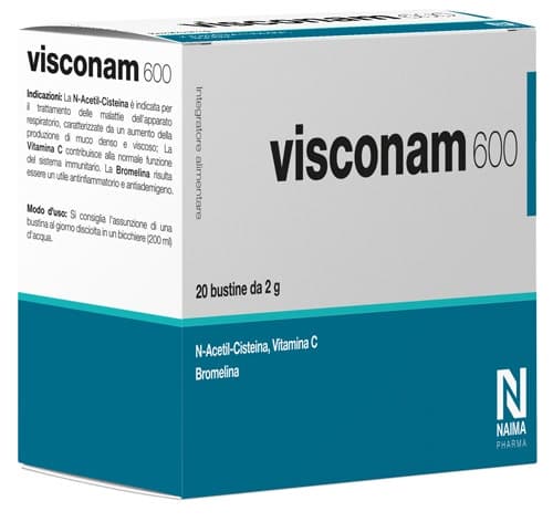 Vitamine C + Broméline – 20 sachets de 600 mg | Visconam 600