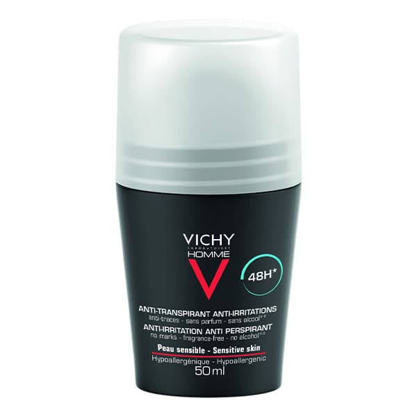 Vichy Homme Déodorant Roll-On Peau Sensible – 50 ml