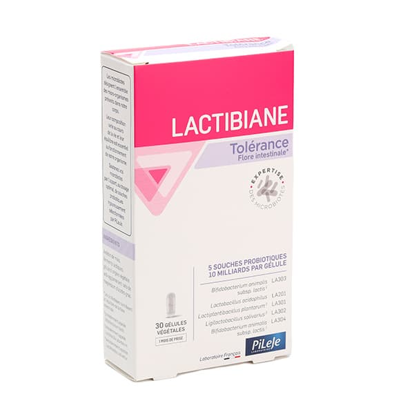 Probiotiques (ferments lactiques) – 30 gélules | Lactibiane Tolerance