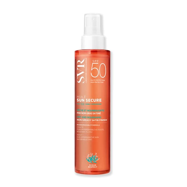 SVR Sun Secure Huile Sèche LSF 50+ – Huile sèche solaire corps et cheveux