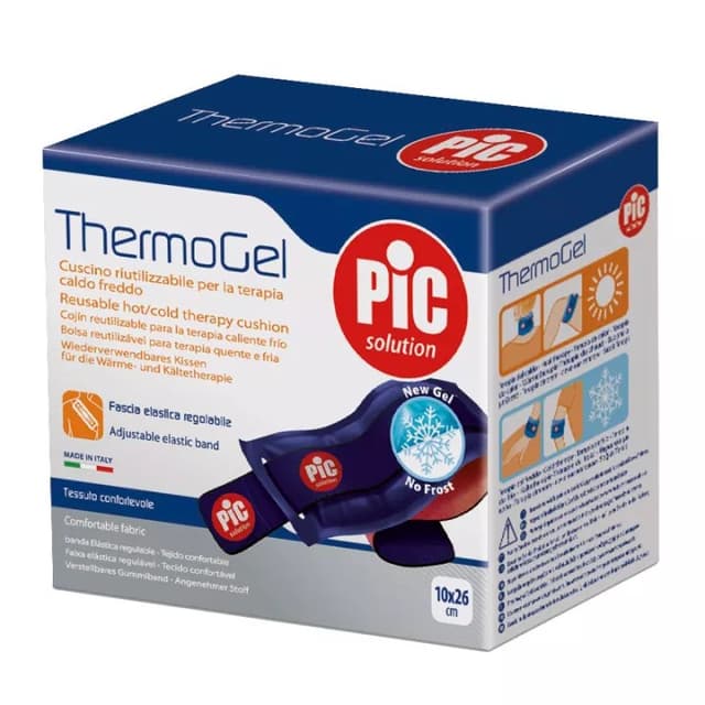 Thermogel Coussin chaud/froid avec bande élastique – 10×26 cm