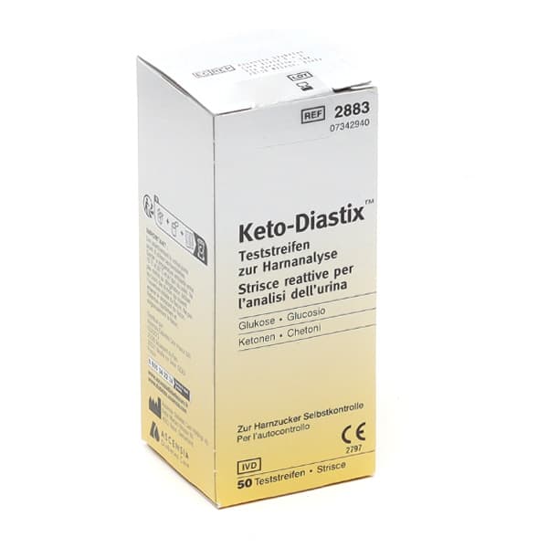 Ketodiastix Gluco/Cétones – 50 bandelettes réactives