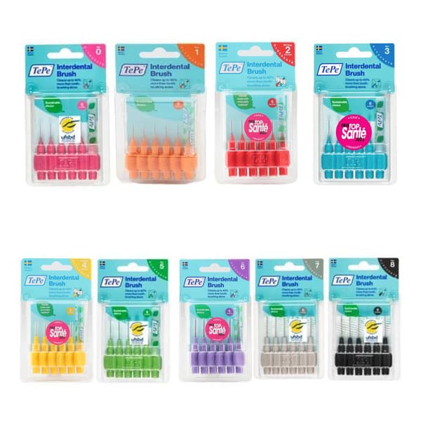 TePe Brossettes interdentaires Rose 0,40 mm – Lot de 6
