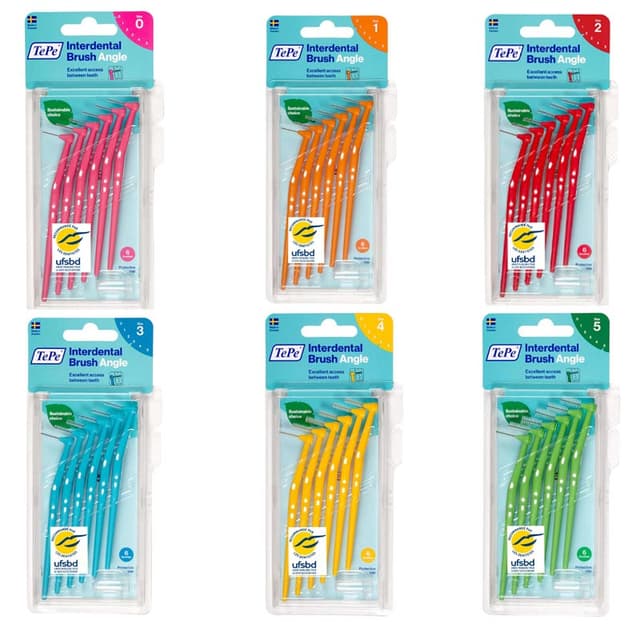 TePe Angle Brossettes Rose 0,4 mm – 6 pièces
