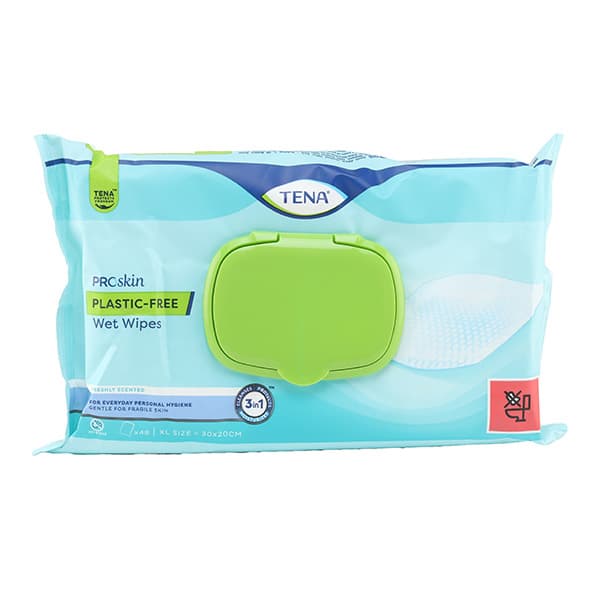 TENA Wet Wipes Plastic Free – 48 lingettes