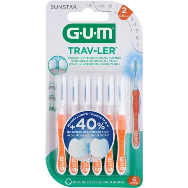 GUM Trav-Ler 0,9 mm – Brossette interdentale Pro
