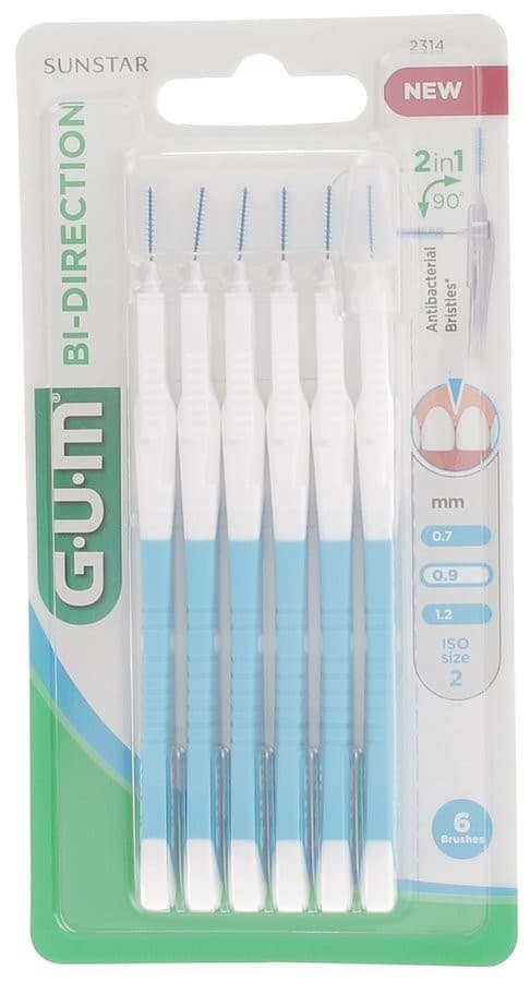 GUM BI-DIRECTIONAL Brosse à Dents Microfine