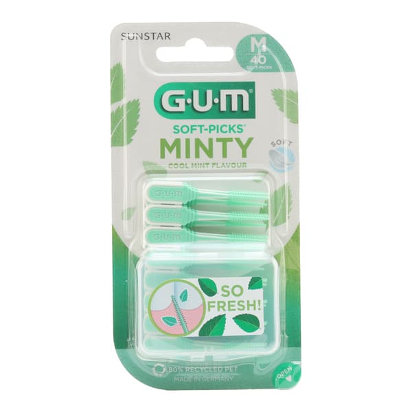 GUM SOFT PICK MINT – Bâtonnets interdentaires S, 40 pièces