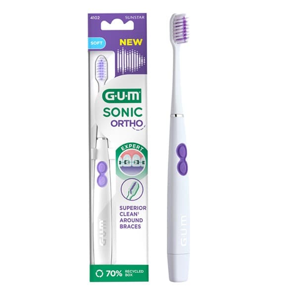 GUM Sonic Ortho – Brosse à dents électrique