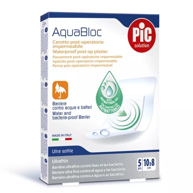 Aquabloc 10x8 – Pansements Imperméables, 5 Pièces