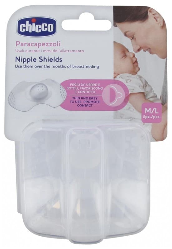 Chicco Paracapezzoli Silicone – Boucliers d'allaitement Large