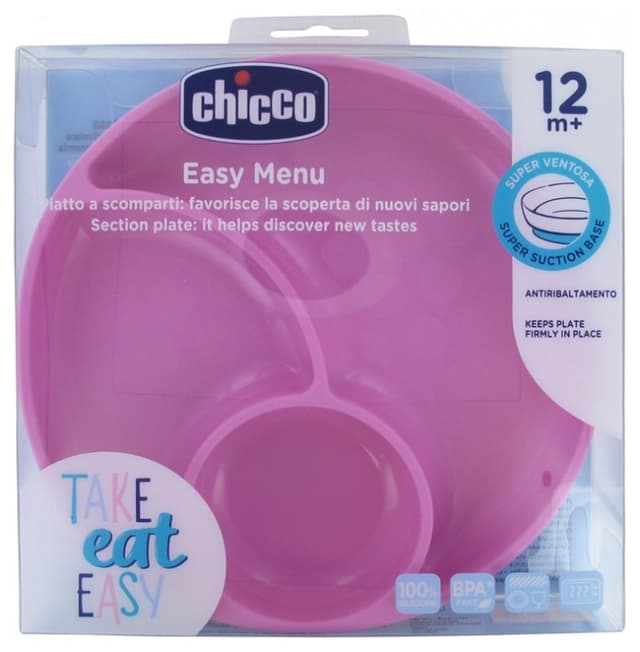 Chicco Assiette en Silicone avec Ventouse – Assiette Antidérapante pour Enfants
